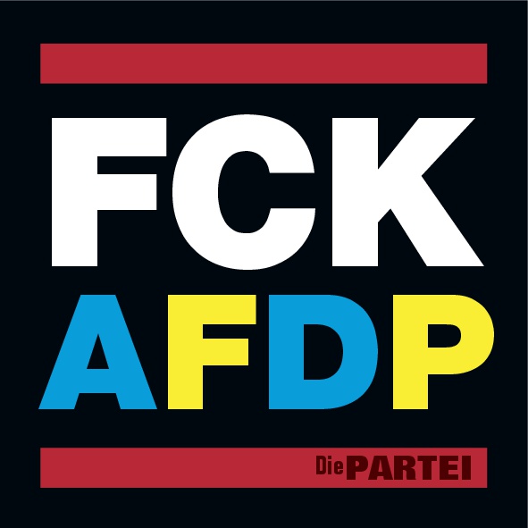 FCK AFD Aufkleber 10x10cm - Statement Sticker Gegen Rechts